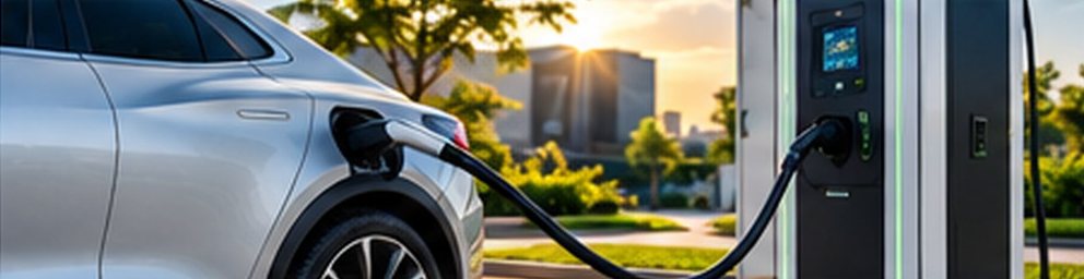 Electric car at an EVChargeSolutions charger